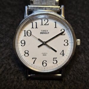 Timex Indiglo Silver Tone Men's Watch